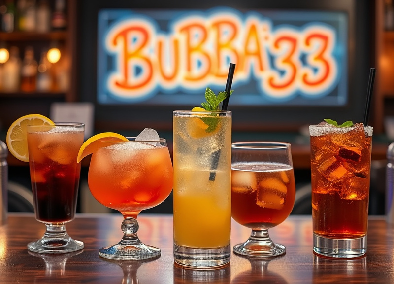 What kinds of cocktails are available at Bubba's 33?